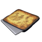 Alte Weltkarte Vintager Laptop-Sieb Laptopschutzhülle (Vorne Knopf)