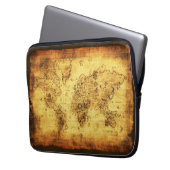 Alte Weltkarte Vintager Laptop-Sieb Laptopschutzhülle (Vorderseite Links)
