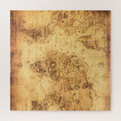 Alte Weltkarte: Vintages festgehaltenes Pergament Puzzle (Horizontal)