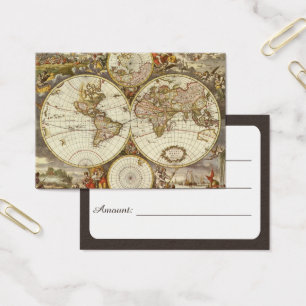 Alte Weltkarte von Frederick de Wit, c. 1680