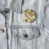 Alte Weltkarte von Frederick de Wit, c. 1680 Button (Beispiel)