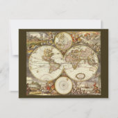 Alte Weltkarte von Frederick de Wit, c. 1680 Einladung (Vorderseite)