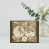 Alte Weltkarte von Frederick de Wit, c. 1680 Einladung (Stehend Vorderseite)