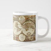 Alte Weltkarte von Frederick de Wit, c. 1680 Jumbo-Tasse (Rechts)