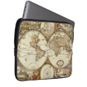 Alte Weltkarte von Frederick de Wit, c. 1680 Laptopschutzhülle (Vorne Rechts)