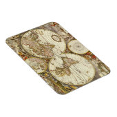 Alte Weltkarte von Frederick de Wit, c. 1680 Magnet (Rechte Seite)