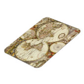 Alte Weltkarte von Frederick de Wit, c. 1680 Magnet (Linke Seite)
