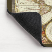 Alte Weltkarte von Frederick de Wit, c. 1680 Mousepad (Ecke)