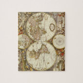 Alte Weltkarte von Frederick de Wit, c. 1680 Puzzle (Vertikal)