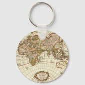 Alte Weltkarte von Frederick de Wit, c. 1680 Schlüsselanhänger (Vorderseite)