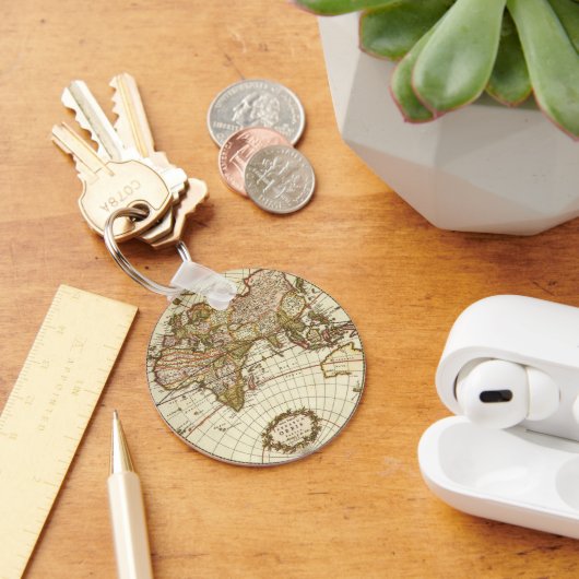 Alte Weltkarte von Frederick de Wit, c. 1680 Schlüsselanhänger (Schreibtisch)