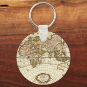 Alte Weltkarte von Frederick de Wit, c. 1680 Schlüsselanhänger (Vorderseite)