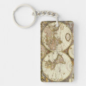Alte Weltkarte von Frederick de Wit, c. 1680 Schlüsselanhänger (Vorderseite)