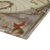 Alte Weltkarte von Frederick de Wit, c. 1680 Schneidebrett (Ecke)