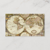 Alte Weltkarte von Frederick de Wit, c. 1680 Visitenkarte (Rückseite)