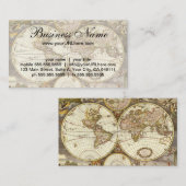 Alte Weltkarte von Frederick de Wit, c. 1680 Visitenkarte (Vorne/Hinten)