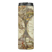 Alte Weltkarte von Frederick de Wit, um 1680 Thermosbecher (Rückseite)