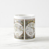 Alte Weltkarte von Hendrik Hondius, 1630 Kaffeetasse (Mittel)