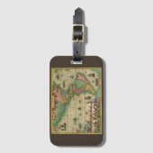 Alte Weltkarte von Hondius für Amerika Gepäckanhänger (Vorderseite Vertikal)