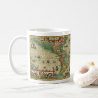 Alte Weltkarte von Hondius für Amerika