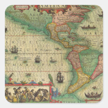 Alte Weltkarte von Hondius für Amerika