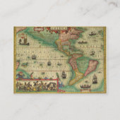 Alte Weltkarte von Hondius für Amerika Visitenkarte (Rückseite)