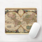 Alte Weltkarte von Nicolaas Visscher Mousepad (Mit Mouse)