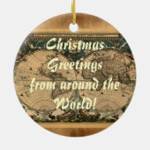 Alte Weltkarte Weihnachtsschmuck (Hinten)