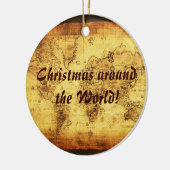 Alte Weltkarte Weihnachtsschmuck (Links)