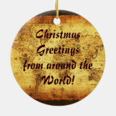 Alte Weltkarte Weihnachtsschmuck (Hinten)