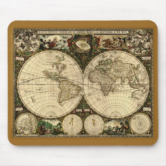 Alte Weltkarten-Geschenke Mousepad (Vorne)