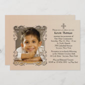 Alte Weltrahmen-Foto-Einladung Einladung (Vorne/Hinten)