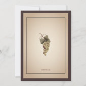 Alte Welttoskanisches Weinstock-Wein-Brautparty Einladung (Rückseite)