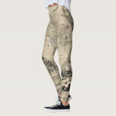 Alte WeltVintage Karte Leggings (Links)