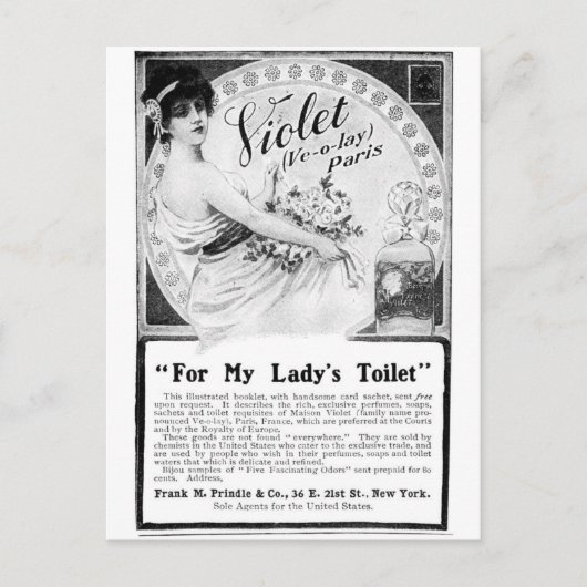Alte Werbung für die Toilette meiner Dame Postkarte (Vorderseite)