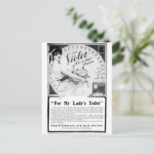 Alte Werbung: Für die Toilette meiner Dame Postkarte (Stehend Vorderseite)