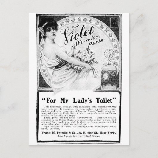 Alte Werbung: Für die Toilette meiner Dame Postkarte (Vorderseite)