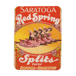 Alte Werbung für Saratoga Red Spring Splits Magnet
