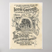 Alte Werbung Lion Coffee Poster (Vorne)