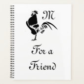Alte West Black Rooster Crowing Silhouette Planer (Vorderseite)
