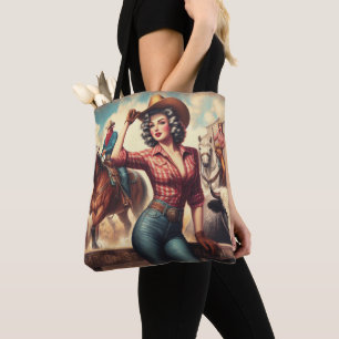 Alte Western-Kuhhirtin Tasche