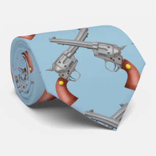 Alte Western Revolvers realistische Illustration Krawatte