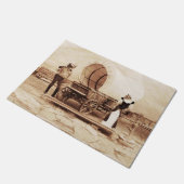 Alte Westkatzen mit verdecktem Wagen Fußmatte (Schrägansicht)