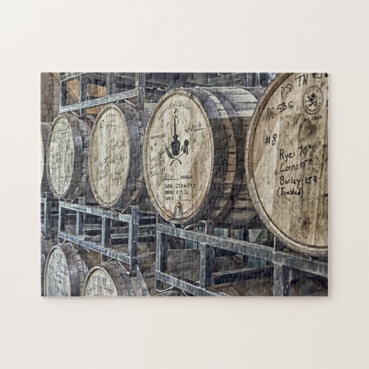 Alte Whiskeyfässer Puzzle (Horizontal)