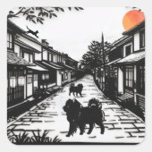 ALTE WHISPERS Chow Quadratischer Aufkleber (Vorderseite)