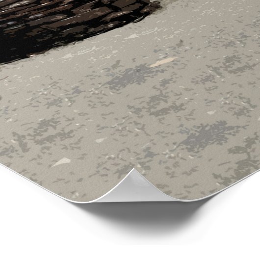 ALTE WICKER-FLASCHEN POSTER (Ecke)