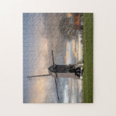 Alte Windmühle Feld Belgien Windmühle Holz Europa Puzzle (Vertikal)
