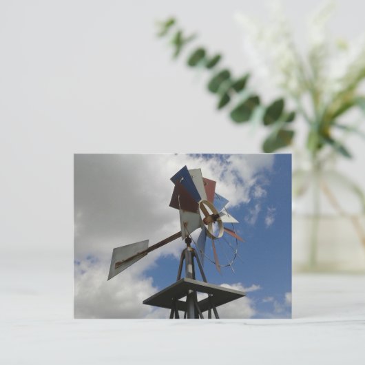 Alte Windmühle Postkarte (Stehend Vorderseite)