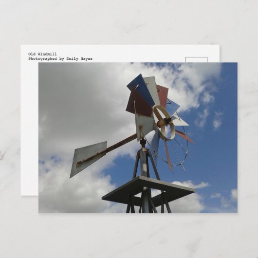 Alte Windmühle Postkarte (Vorne/Hinten)