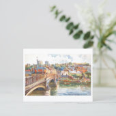 Alte Windsorbrücke und Schloss Postkarte (Stehend Vorderseite)